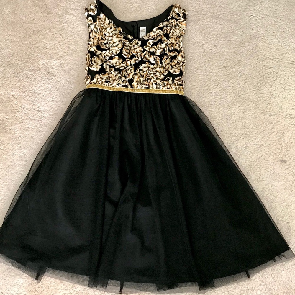 New black and gold dress